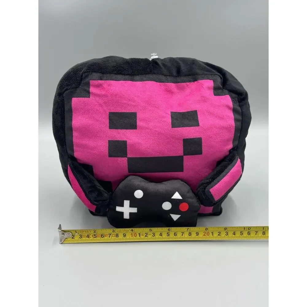 Pink Black Video Gamer Holding Controller Plush 10” Stuffed Toy BMI